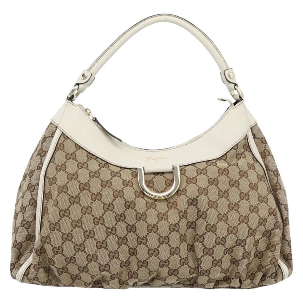 Gucci GG Canvas Abbey Shoulder Bag Beige